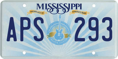 MS license plate APS293
