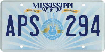 MS license plate APS294