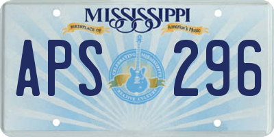 MS license plate APS296
