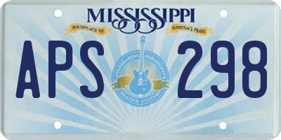 MS license plate APS298