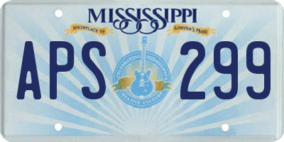 MS license plate APS299