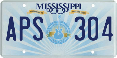 MS license plate APS304