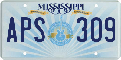 MS license plate APS309