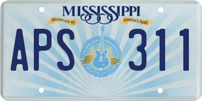 MS license plate APS311