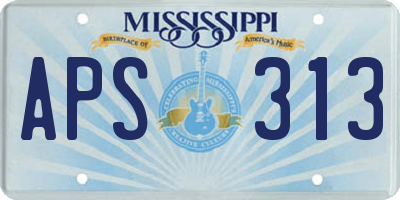 MS license plate APS313