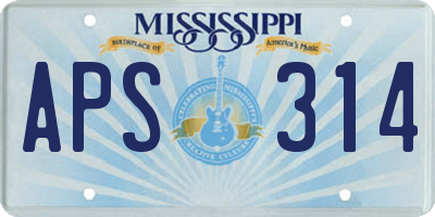 MS license plate APS314