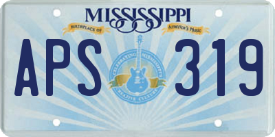 MS license plate APS319