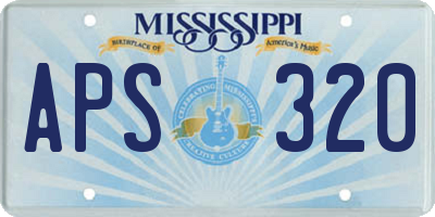 MS license plate APS320