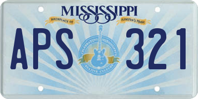 MS license plate APS321
