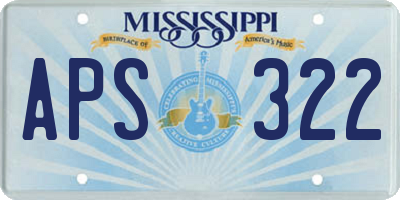 MS license plate APS322