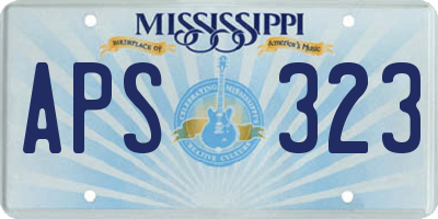 MS license plate APS323