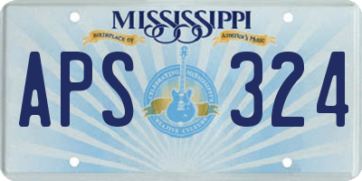 MS license plate APS324