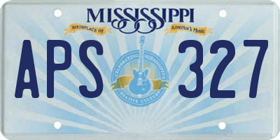 MS license plate APS327