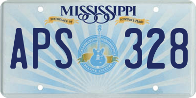 MS license plate APS328