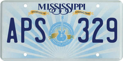 MS license plate APS329