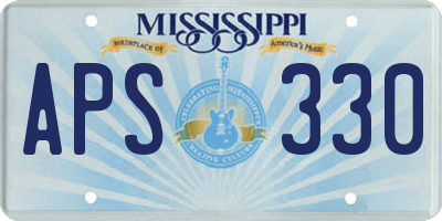 MS license plate APS330