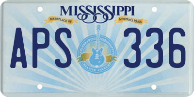 MS license plate APS336