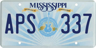 MS license plate APS337