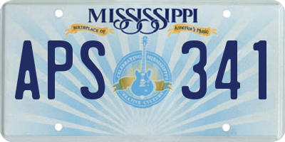 MS license plate APS341