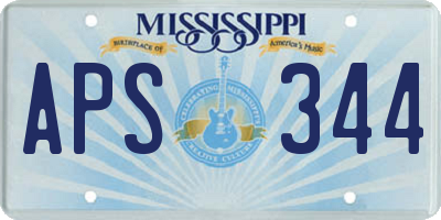 MS license plate APS344