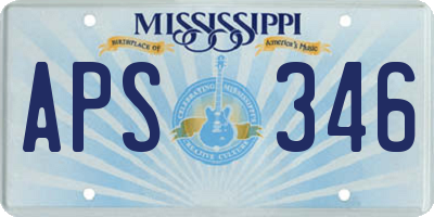 MS license plate APS346