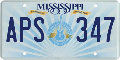 MS license plate APS347