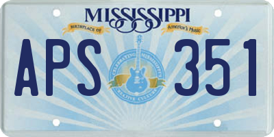MS license plate APS351