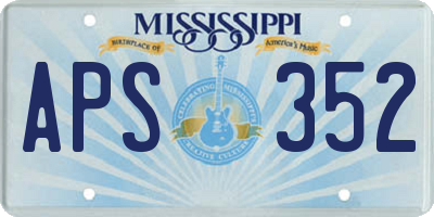 MS license plate APS352