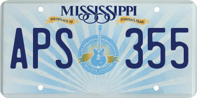 MS license plate APS355