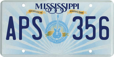 MS license plate APS356