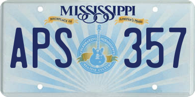 MS license plate APS357