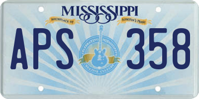 MS license plate APS358