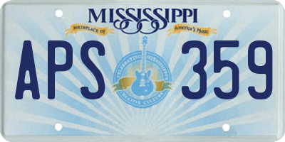 MS license plate APS359