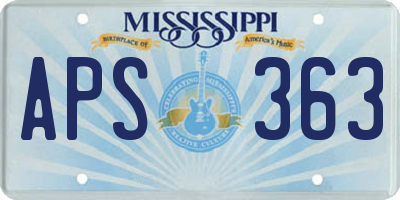 MS license plate APS363
