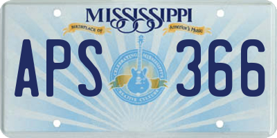 MS license plate APS366