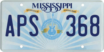 MS license plate APS368