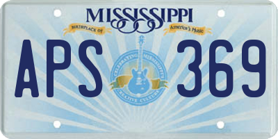 MS license plate APS369