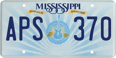 MS license plate APS370
