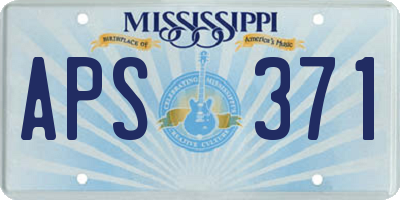 MS license plate APS371