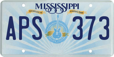 MS license plate APS373