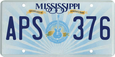 MS license plate APS376