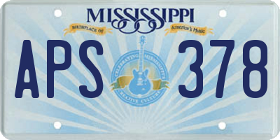 MS license plate APS378