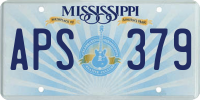 MS license plate APS379