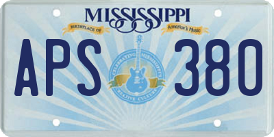 MS license plate APS380