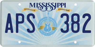 MS license plate APS382