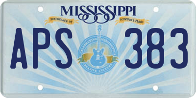 MS license plate APS383