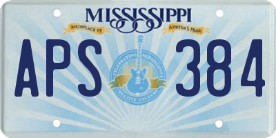MS license plate APS384