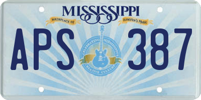 MS license plate APS387