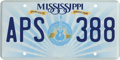 MS license plate APS388