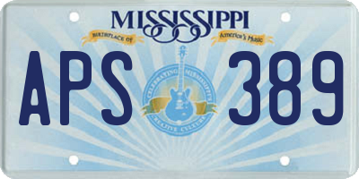 MS license plate APS389
